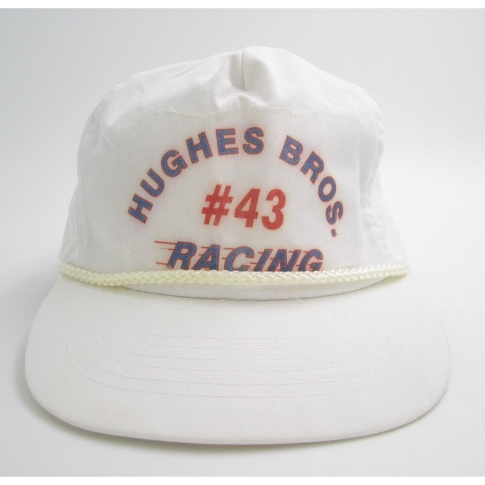 Vintage Hughes Bros #43 Auto Racing Adjustable Trucker Hat (C)‎